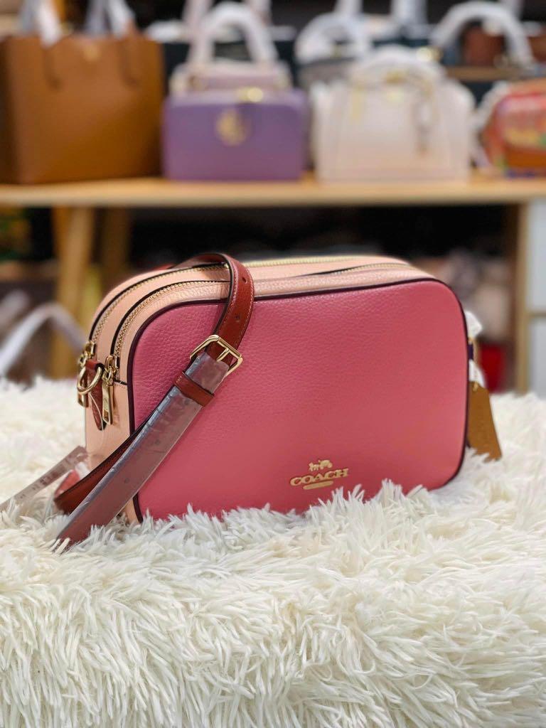 Coach Jes Crossbody in Colorblock Gold Faded Blush Multi