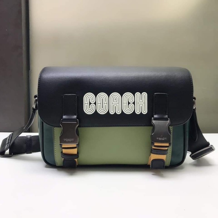 Coach Track Crossbody In Colorblock With Coach Patch C6657 - Forest ...