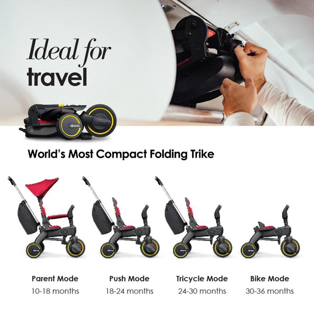 Doona Liki Trike S1 Kids Folding Trike Flame Red, Babies & Kids