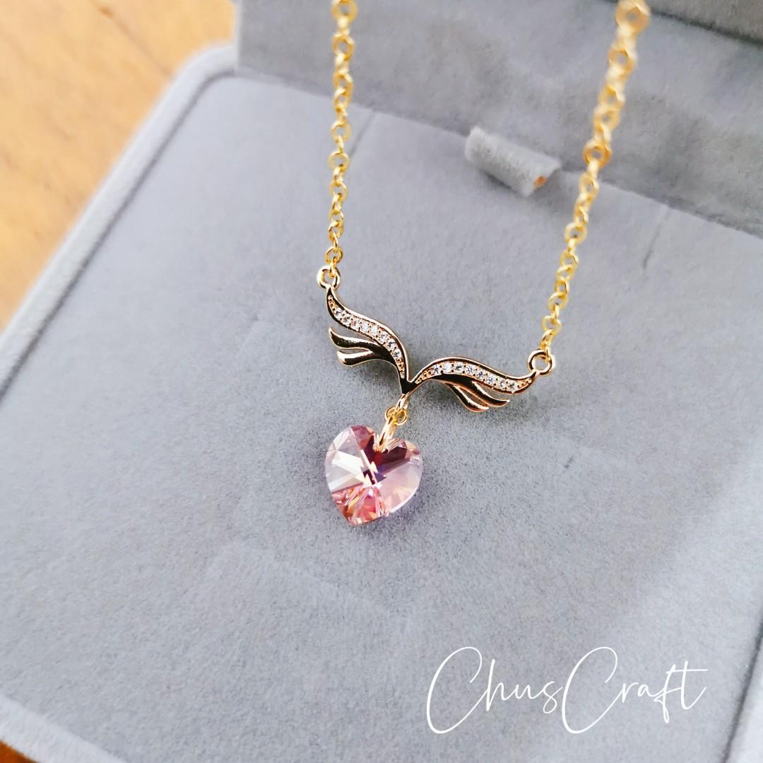 Dainty best sale angel necklace