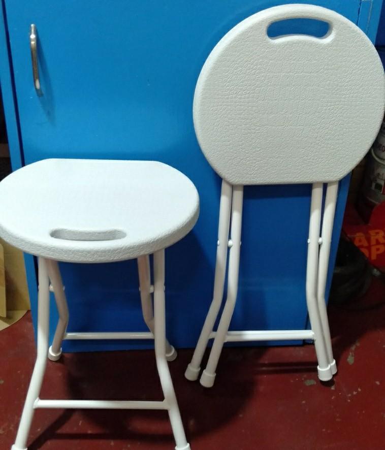 Folding Stool (Category: Chairs) located in Quezon City. Submitted by mf143 (Listing ID 1163282115, Image 2). Description: Folding Stool, Heavy Duty Weight load capacity is 200kg Loc: Proj 7, QC.