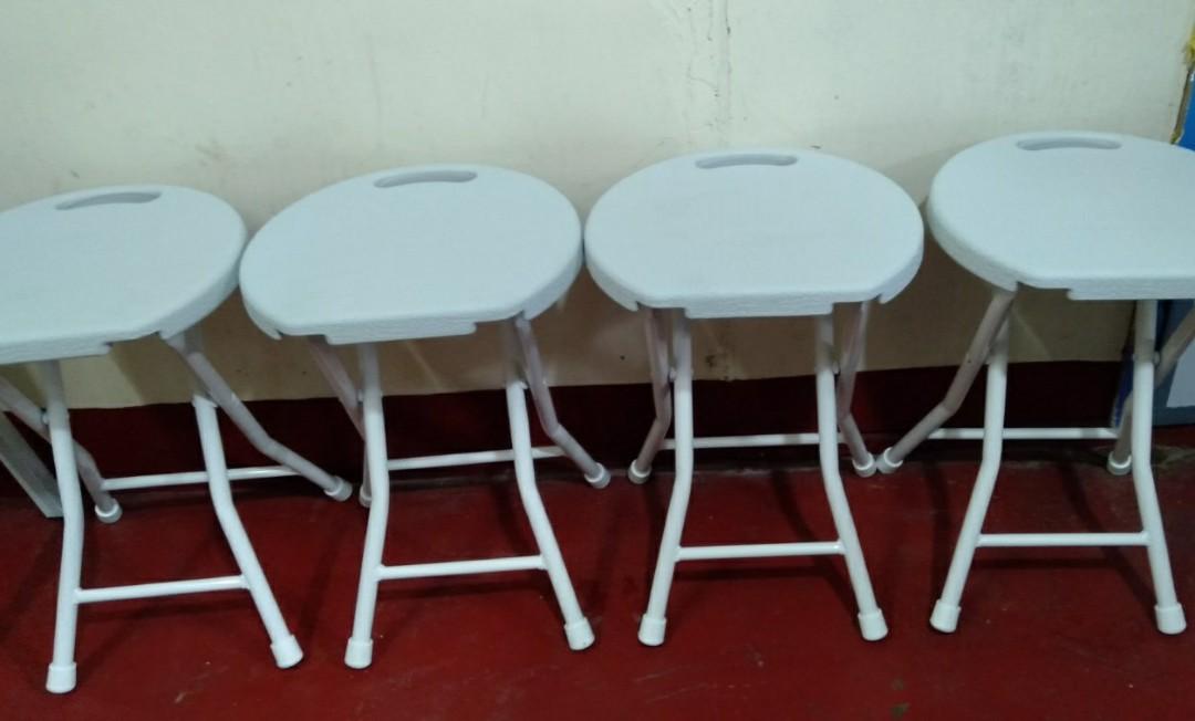 Folding Stool (Category: Chairs) located in Quezon City. Submitted by mf143 (Listing ID 1163282115, Image 1). Description: Folding Stool, Heavy Duty Weight load capacity is 200kg Loc: Proj 7, QC.