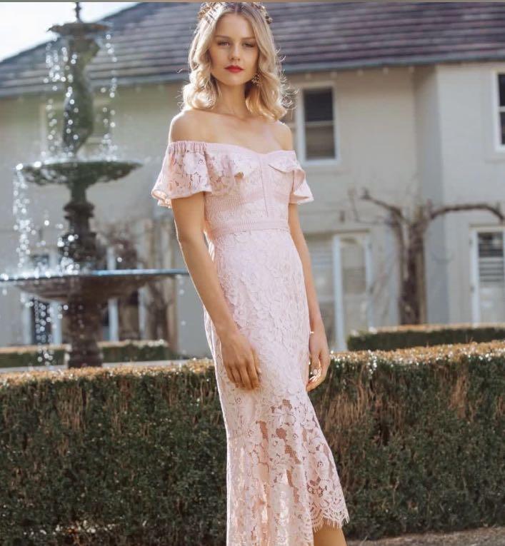 Phillipa lace off online shoulder dress