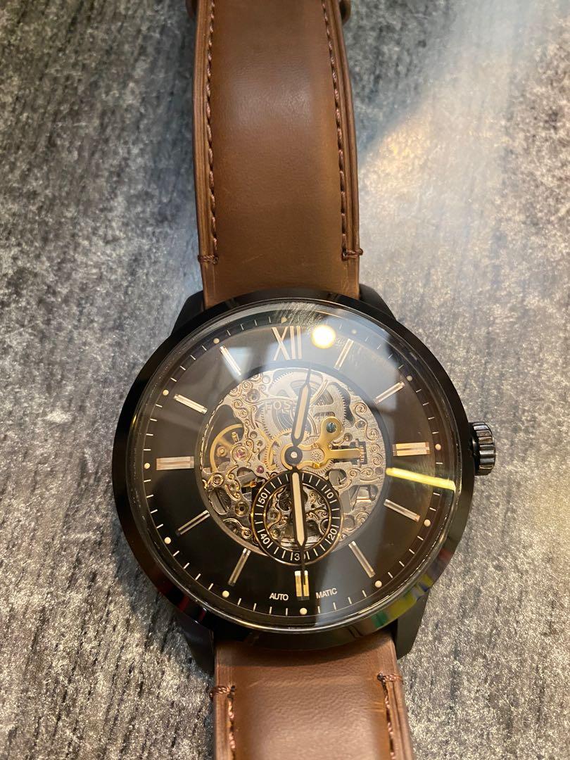 Fossil Townsman 48mm Automatic Brown Leather Watch ME3155 Men s