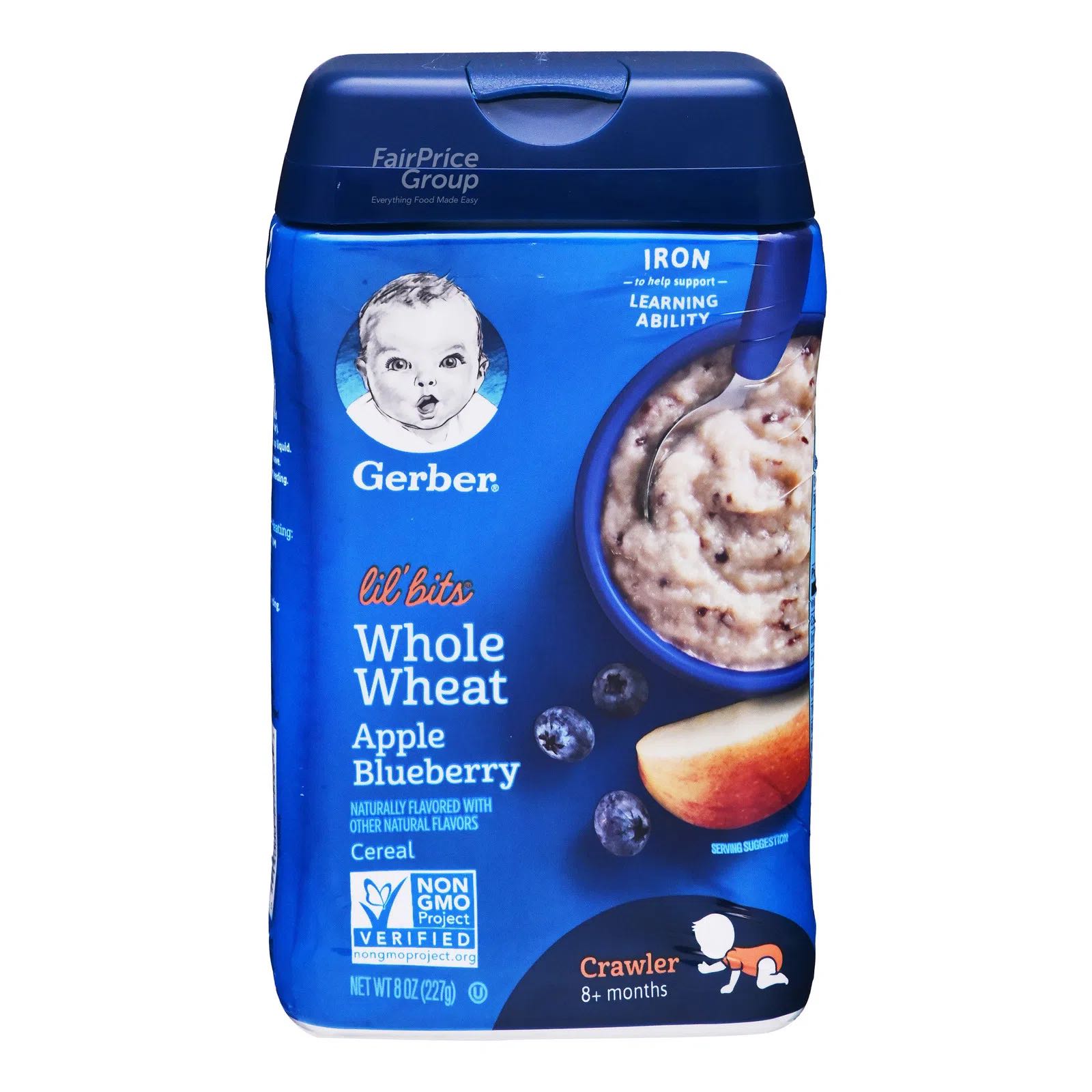GERBER Lil' Bits Whole Wheat Apple Blueberry Cereal, Babies & Kids