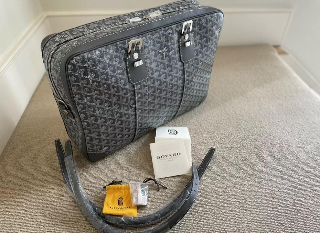 Grey Goyard Ambassade  Bags, Briefcase for men, Leather