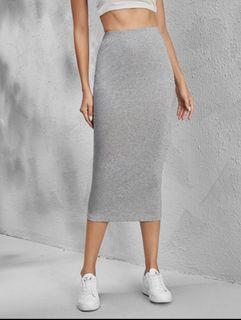 Grey Midi Skirt