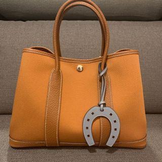 Hermes Bag Charm Paddock Fer A Cheval Horseshoe Rare Orange Leather