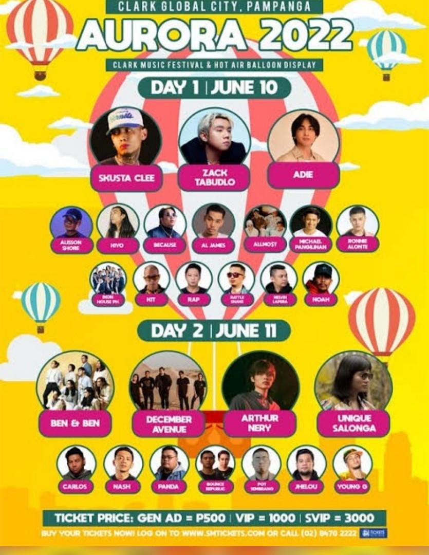 HOT AIR BALLOON PAMPANGA MUSIC FEST 2022 (ETicket), Tickets & Vouchers