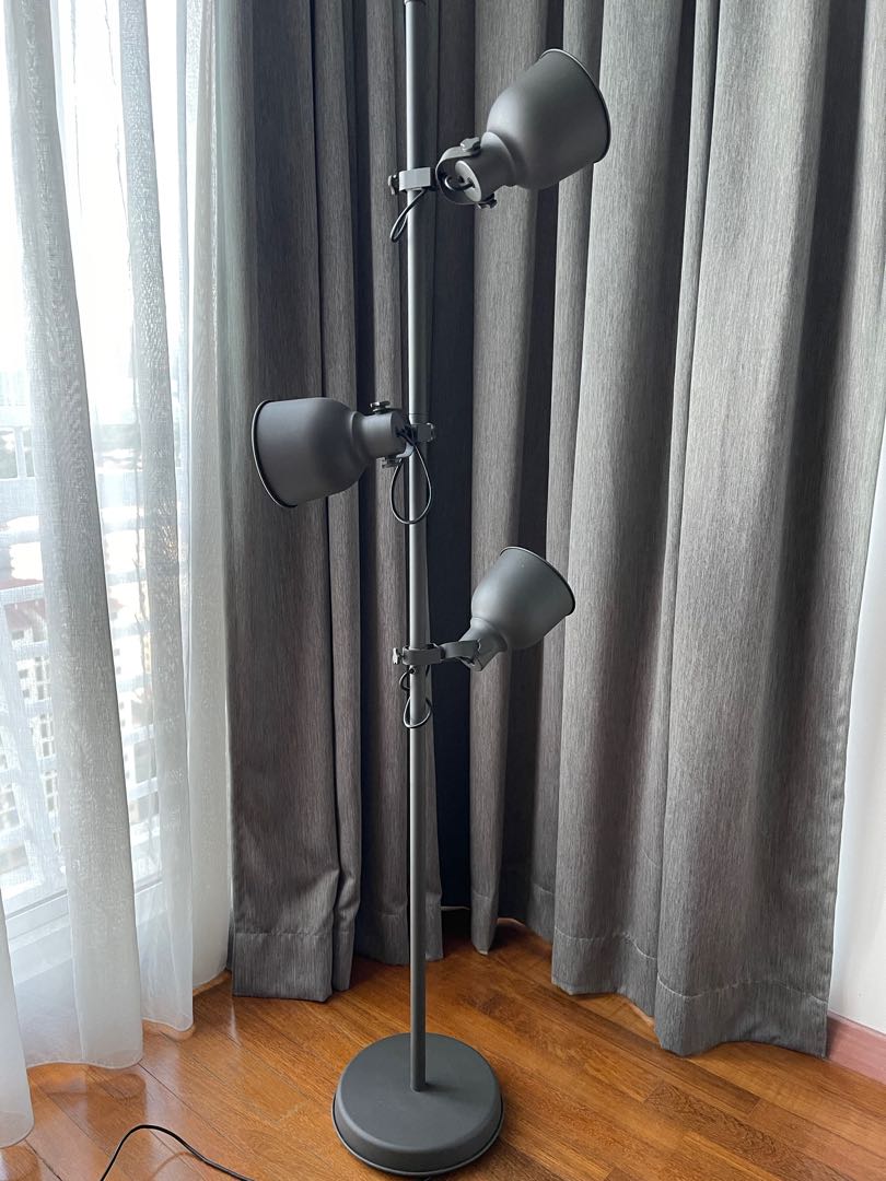Ikea hektar floor top lamp 3 spots