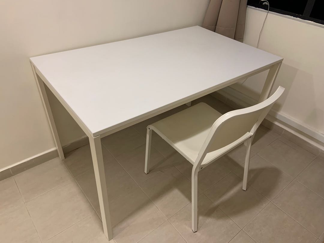 IKEA Study Table and chair, Furniture & Home Living, Furniture, Tables