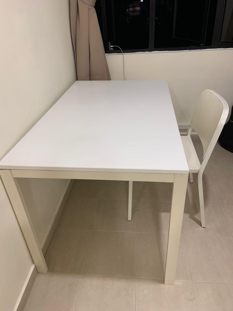 IKEA Study Table and chair, Furniture & Home Living, Furniture, Tables
