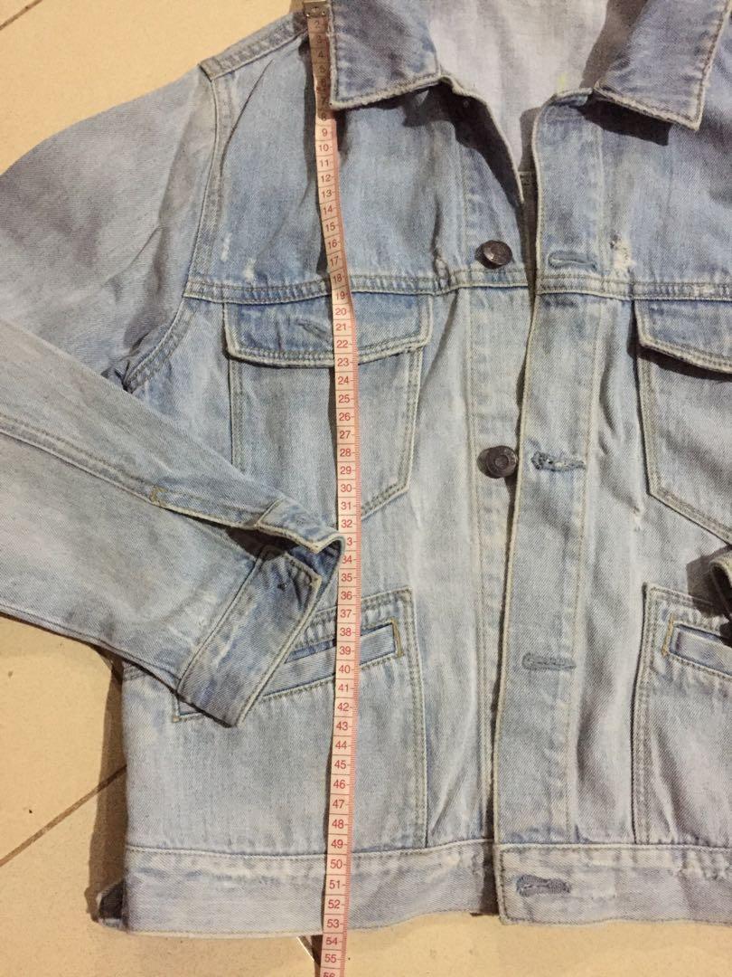 Jaket Jeans - Light blue, Fesyen Wanita 