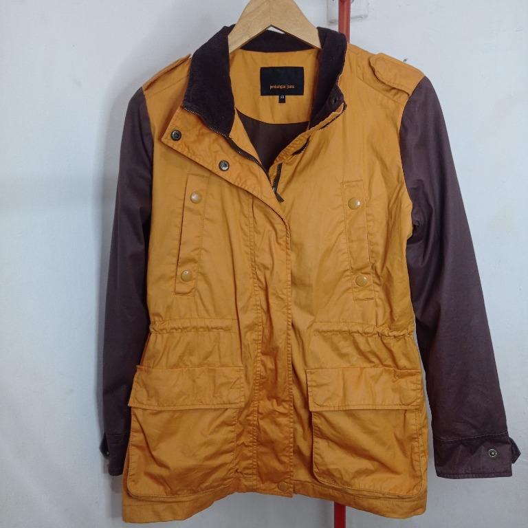 Jambangee Jeans Jacket Light Brown Fesyen Pria Pakaian Baju