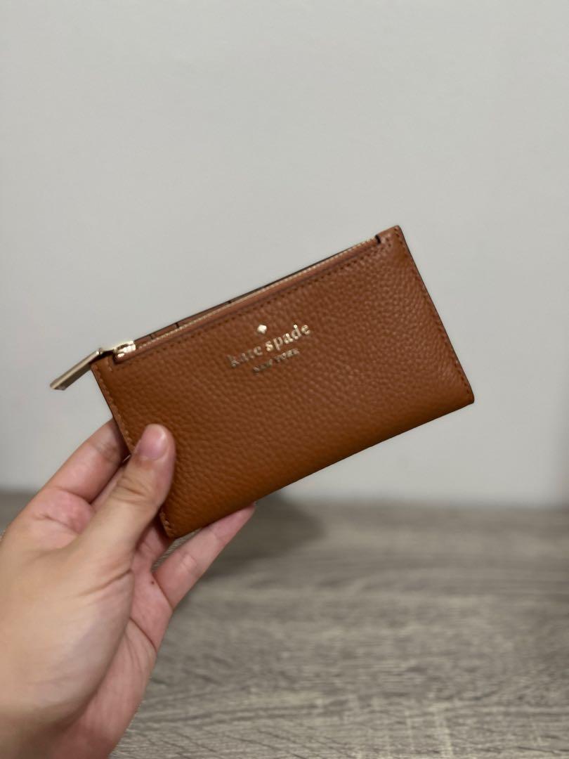 Kate Spade Leila small slim bifold wallet, Luxury, Bags & Wallets on  Carousell