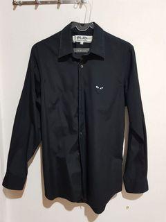 KEMEJA CDG BLACK SIZE S DIJAMIN ORI 100%