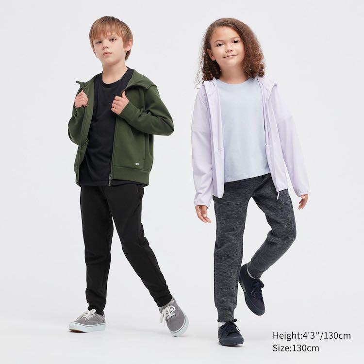 uniqlo kids black ultra stretch dry sweat pants, Women's Fashion, Bottoms,  Other Bottoms on Carousell