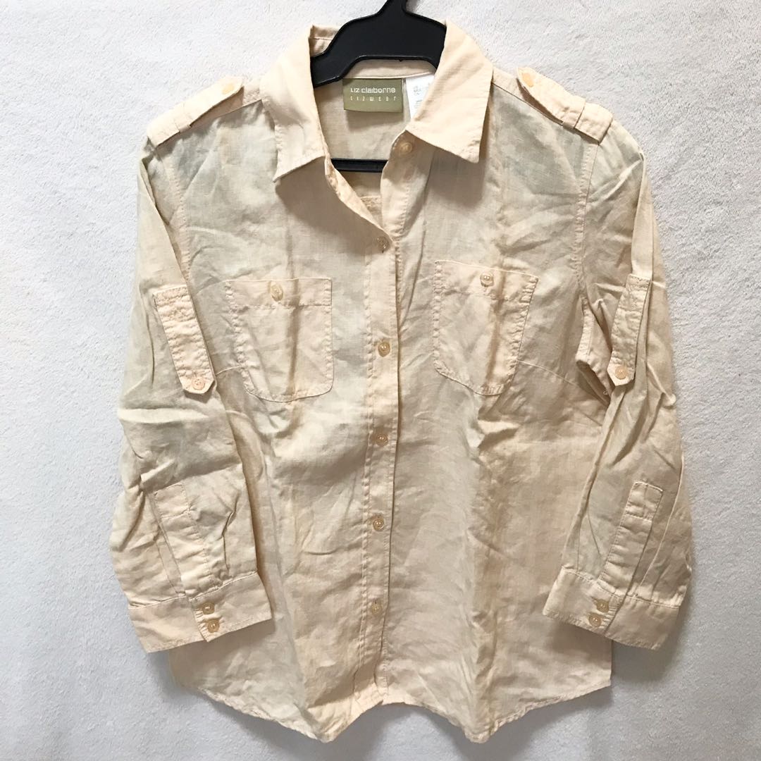 Liz claiborne linen top, Women's 
