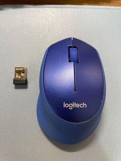 羅技Logitech M331藍色 無線靜音滑鼠