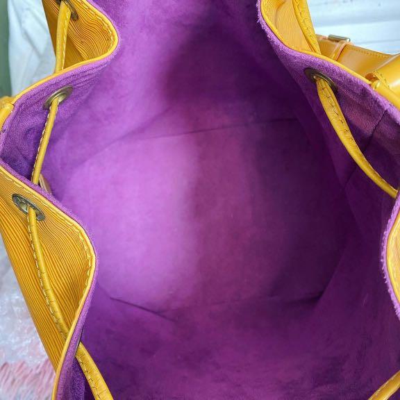 Lv noe epi pm (Category: Luxury Bags & Wallets) located in Calamba. Submitted by aliehs18 (Listing ID 1163245121, Image 2). Description: 💯Original moneyback guarantee if proven fake‼️ Nabili ko po ng 16k yan WITH DUSTBAG❤️ Flaws: may discoloration po sa ilalim niya malinisi ang loob no cracks s lips. handle super tigas pa po pero parang may guhit guhit😊 di naman po visible kung di ttigan. super tingkad pa po ng color niya na yellow. GOOD DEAL p