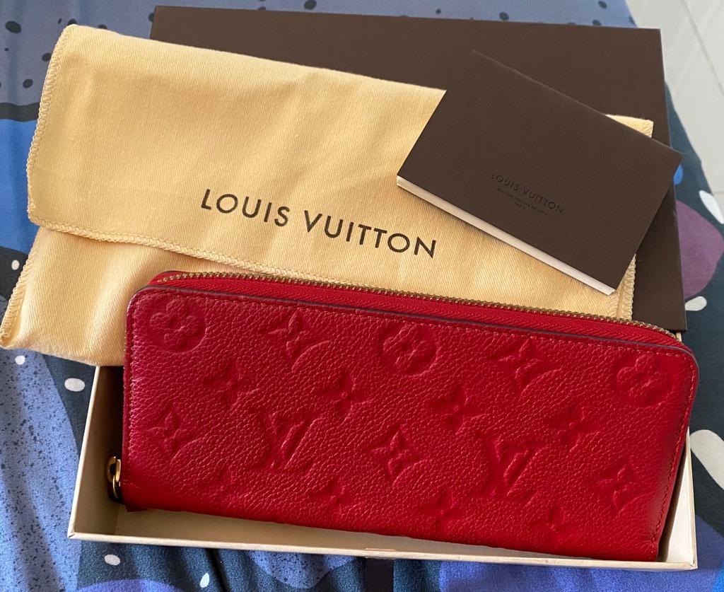 lv wallet women red