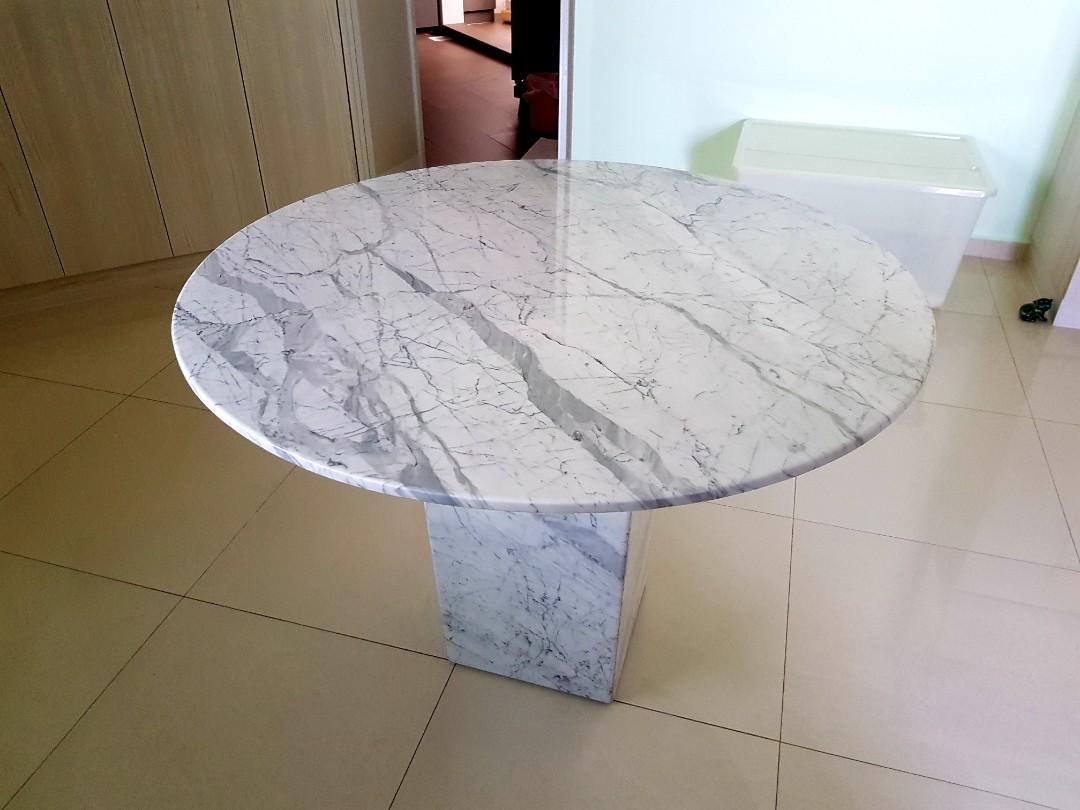 Marble / Granite Dining Table, Furniture & Home Living, Furniture