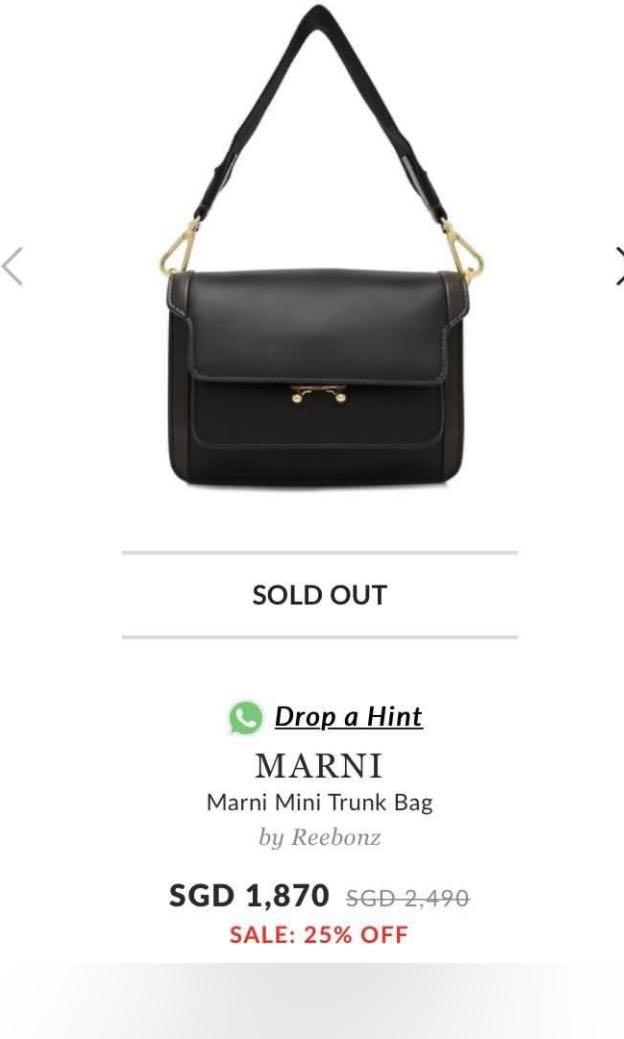 Marni Mini Trunk Bag Women s Fashion Bags Wallets Cross body