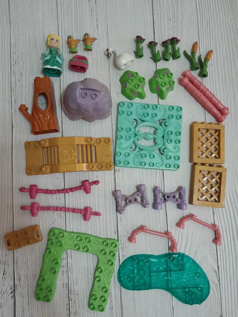 Mega Bloks Disney Princess 7601 Cinderella Garden Blocks Figures Lot