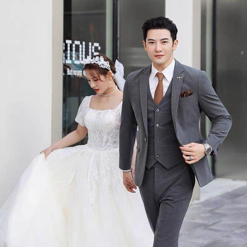 Dark grey store wedding suit