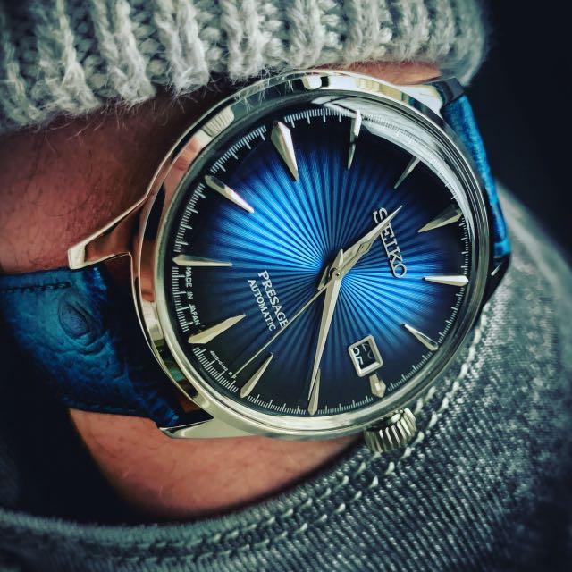 Mint Auto Seiko Cocktail Presage Blue watch, Luxury, Watches on Carousell