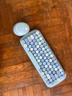 Mofii blue keyboards and mouse set