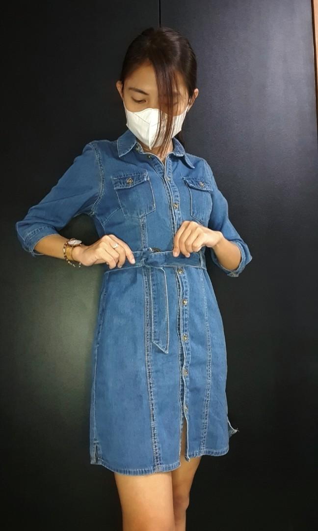 New look sales petite denim dress