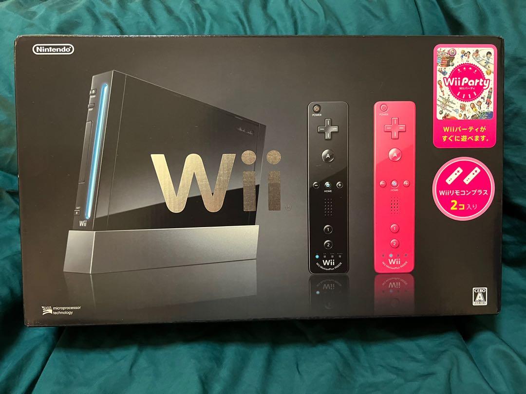 (NEW) Nintendo Wii Black Japan Console (RVL001) w/ 2 x Wii MotionPlus