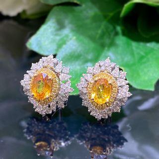 ☘️BEST BUY☘️ Orange sapphire earrings 