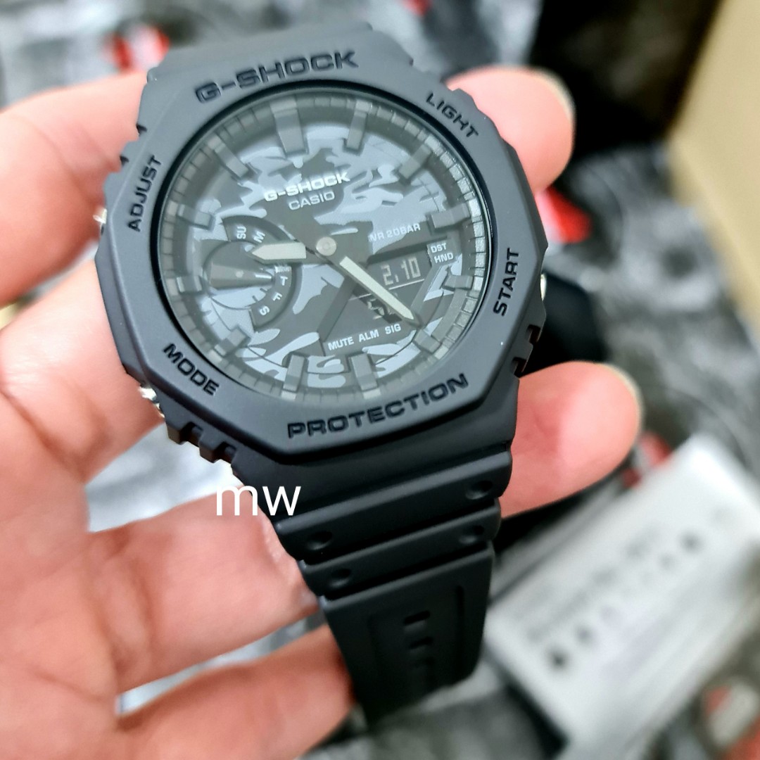 Original Casio g shock tmj camouflage face Grey ga2100 ga 2100 ga 2100ca ga 2100ca 8adr brand new Men s Fashion Watches Accessories Watches on Carousell