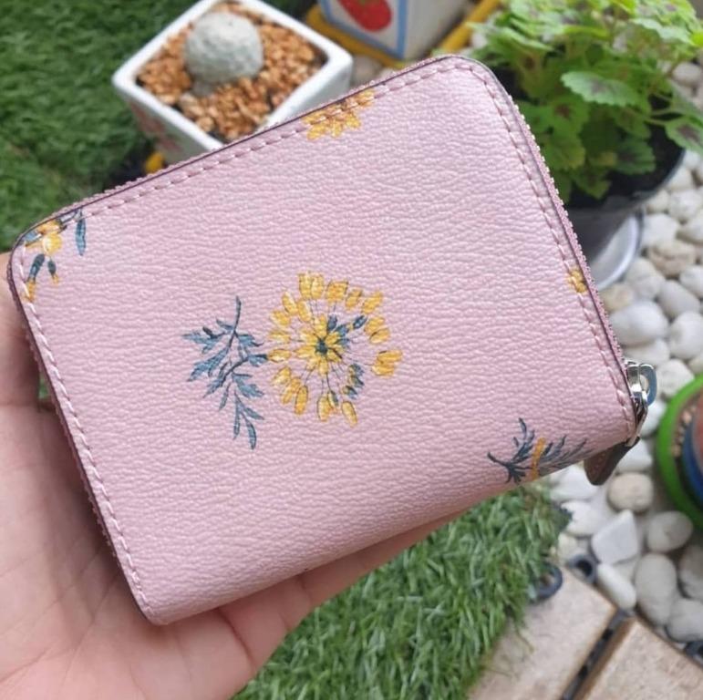 COACH 3-piece SET Tilly Top PINK Dandelion Floral Bag +Wallet +