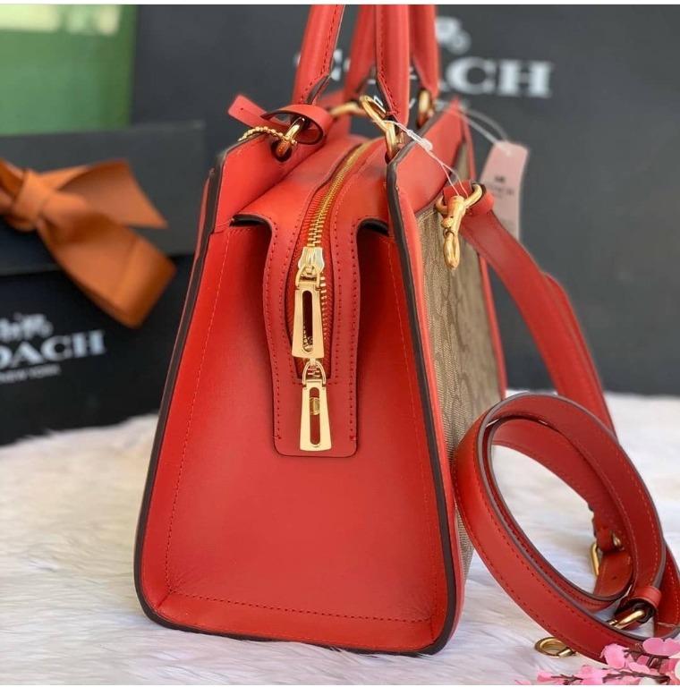 Original Coach Zoe Carryall In Signature Canvas F69075 Khaki / True