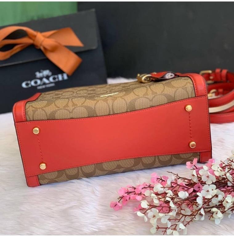 Original Coach Zoe Carryall In Signature Canvas F69075 Khaki / True