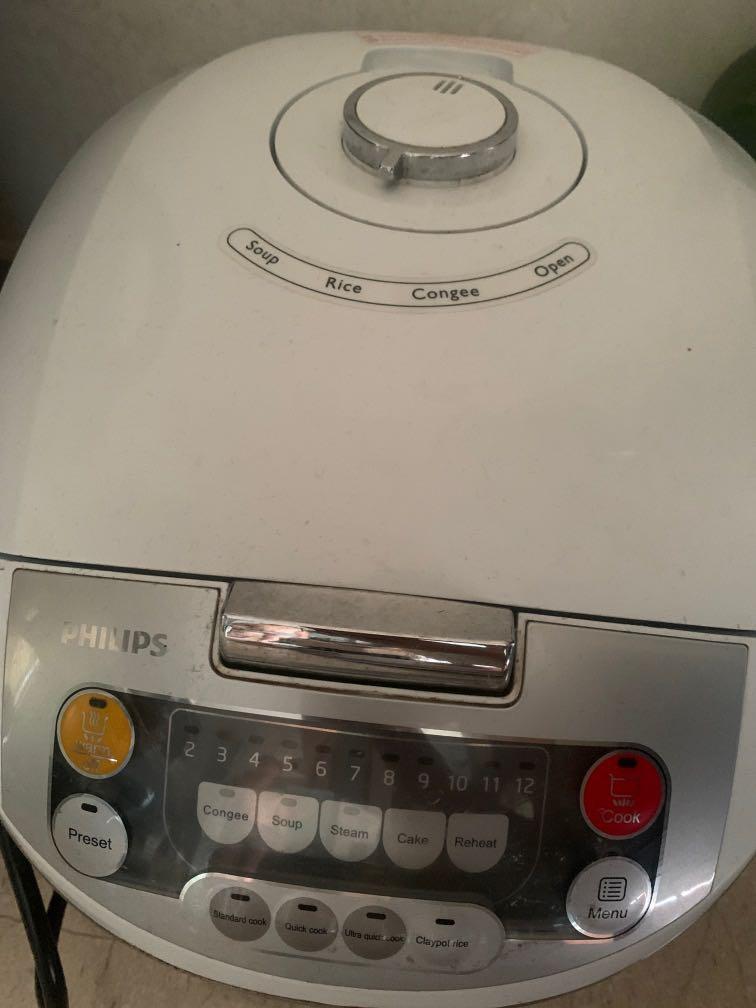 Philips rice cooker (soup/rice/congee/claypot rice), Furniture & Home