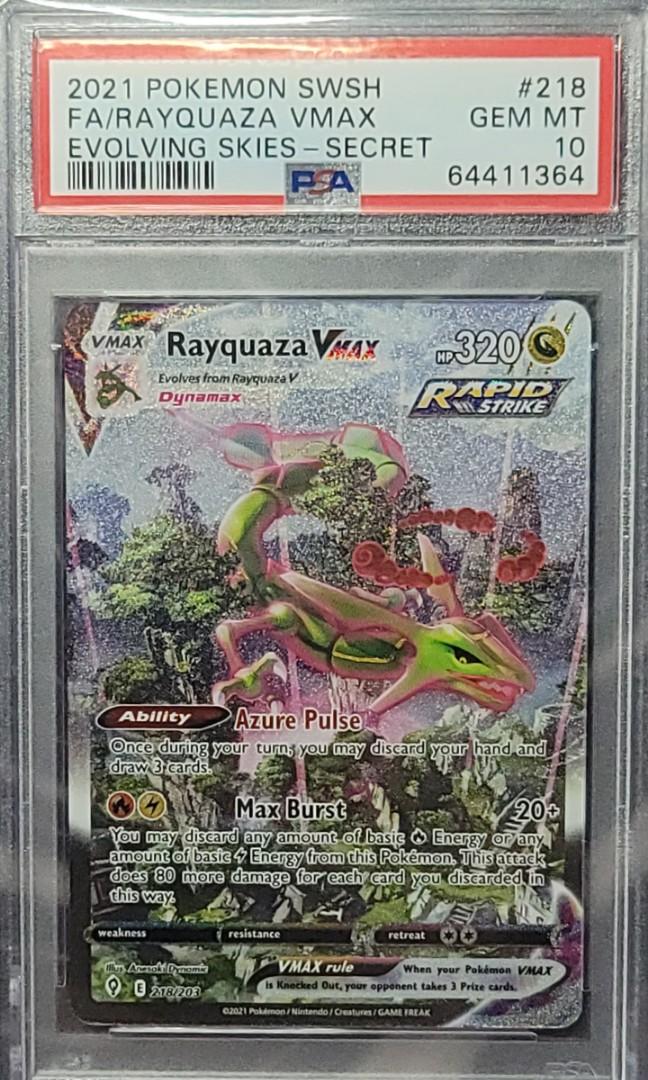 Rayquaza VMAX Evolving Skies 218/203 Secret Rare PSA 10 GEM MINT