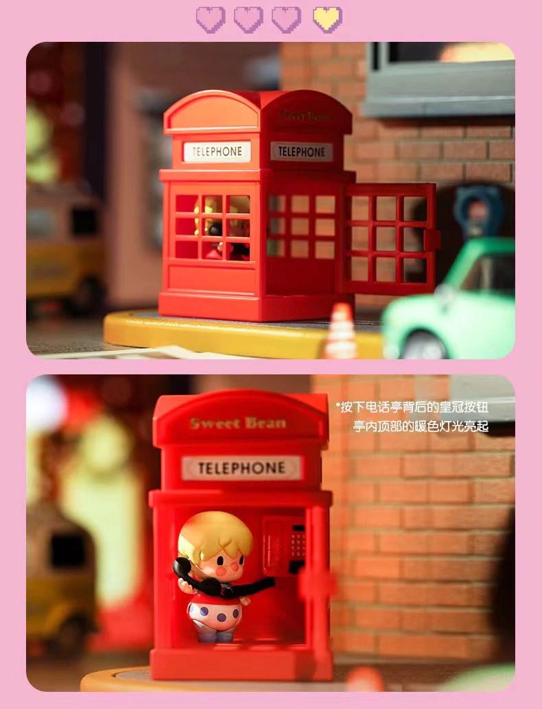 POPMART I AM HERE TELEPHONE BOOTH SWEET BEAN, Hobbies & Toys, Toys