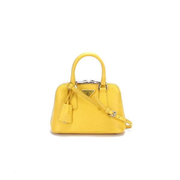 Mini Saffiano Promenade Bag Yellow (Soleil)