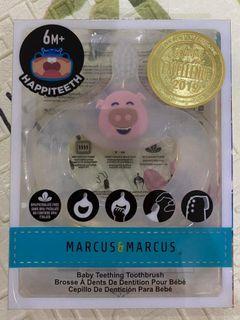 Preloved Marcus & Marcus Baby Silicon Teething Toothbrush Pig Design