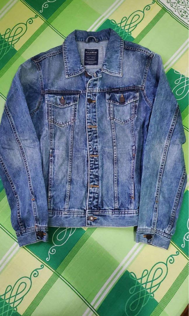 Pull&bear denim jacket in black Clearance