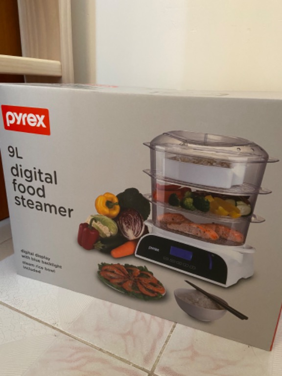 Pyrex 9L digital Food Steamer / 三層蒸爐, 家庭電器, 廚房電器, 其他廚具 Carousell