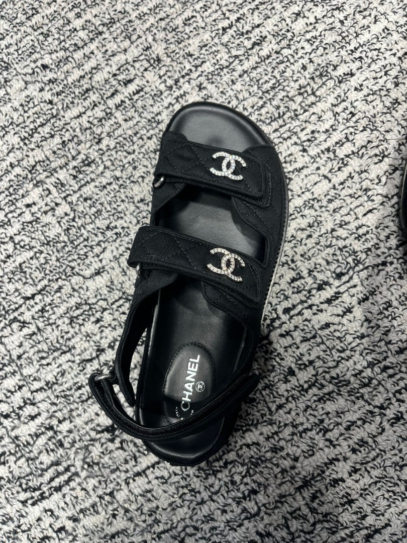 RARE Chanel dad sandals, Women's Fashion, Footwear, Sandals on Carousell