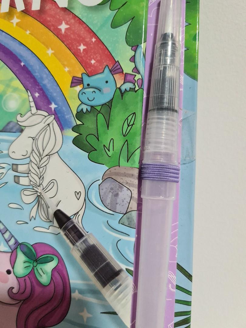 Reusable water colouring coloring book unicorns activity book, Hobbies ...