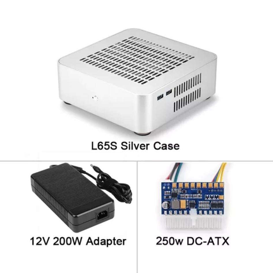 RGEEK L65S All Aluminum Chassis Small Desktop Computer Case PSU HTPC