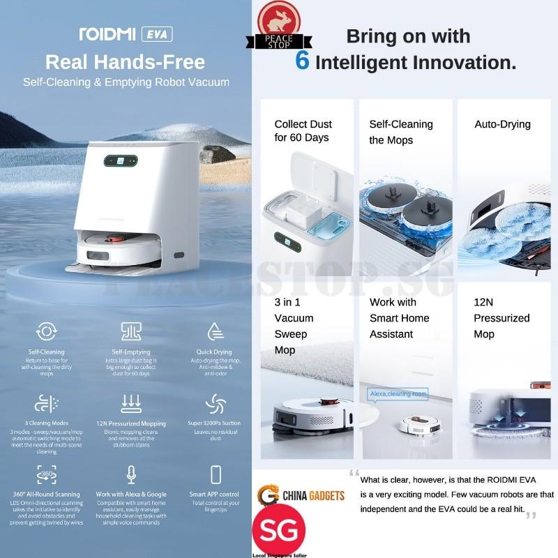 Xiaomi ROIDMI EVA Robot Vacuum Cleaner SelfCleaning Auto Self Empty