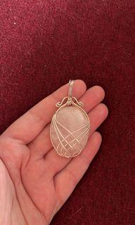 Rose Quartz Wrapped pendant
